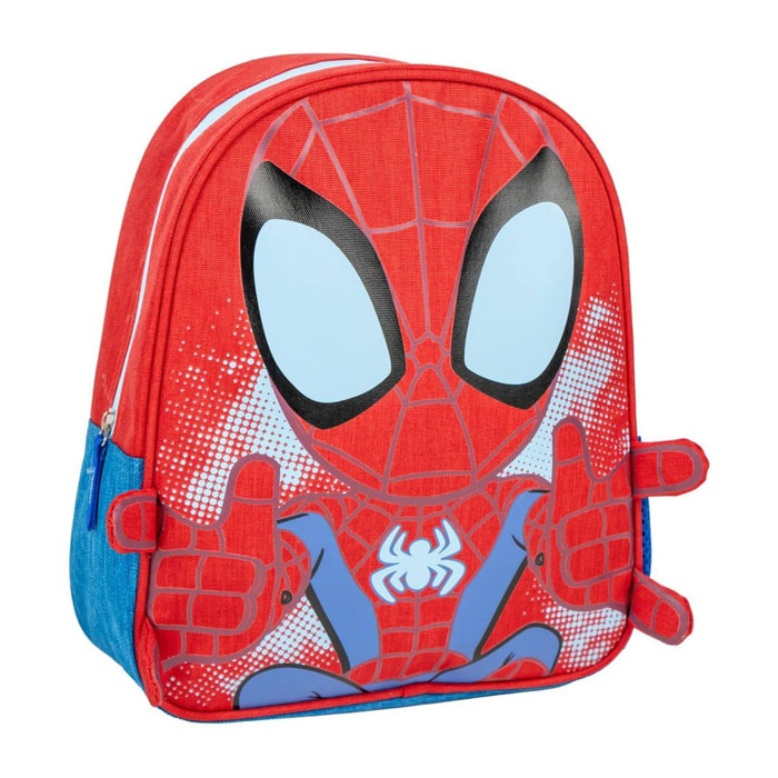 Mochila infantil escolar spidey, unisex niños, rojo, pequeña