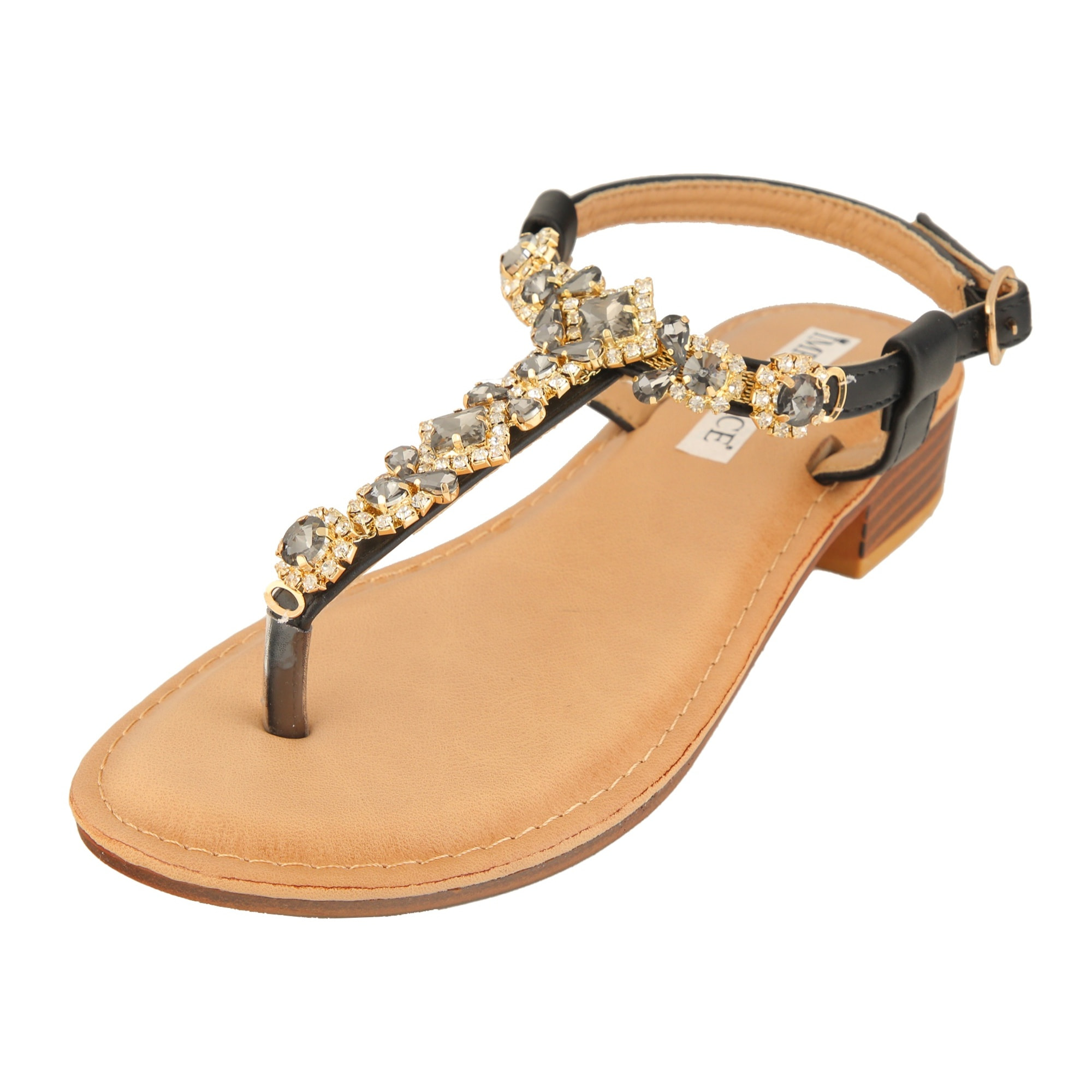 Sandali infradito con dettagli gioiello