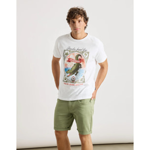 Camiseta Manga Corta Blanca - Springsteen