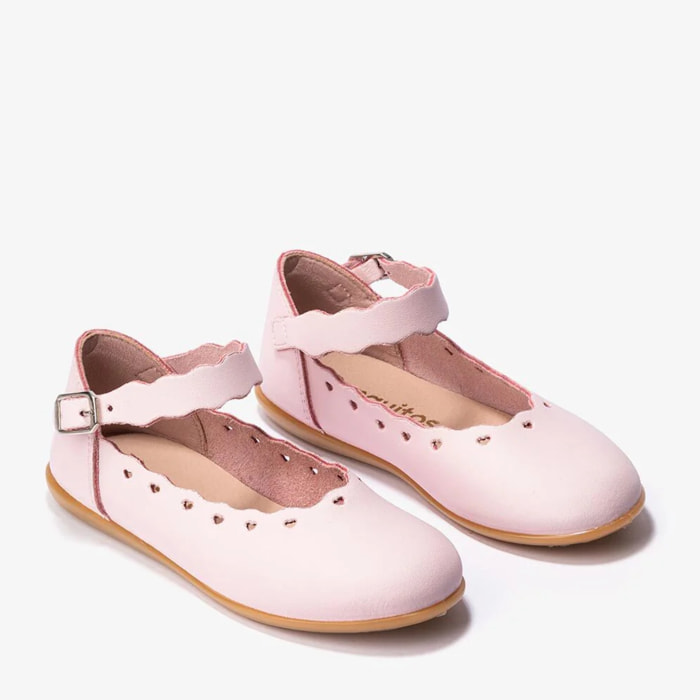 Bailarinas con hebilla rosa de niña