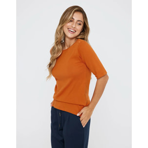 Camiseta Manga Corta Naranja - New Rosaleen