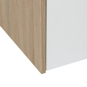 Meuble de rangement Eat up blanc et bois