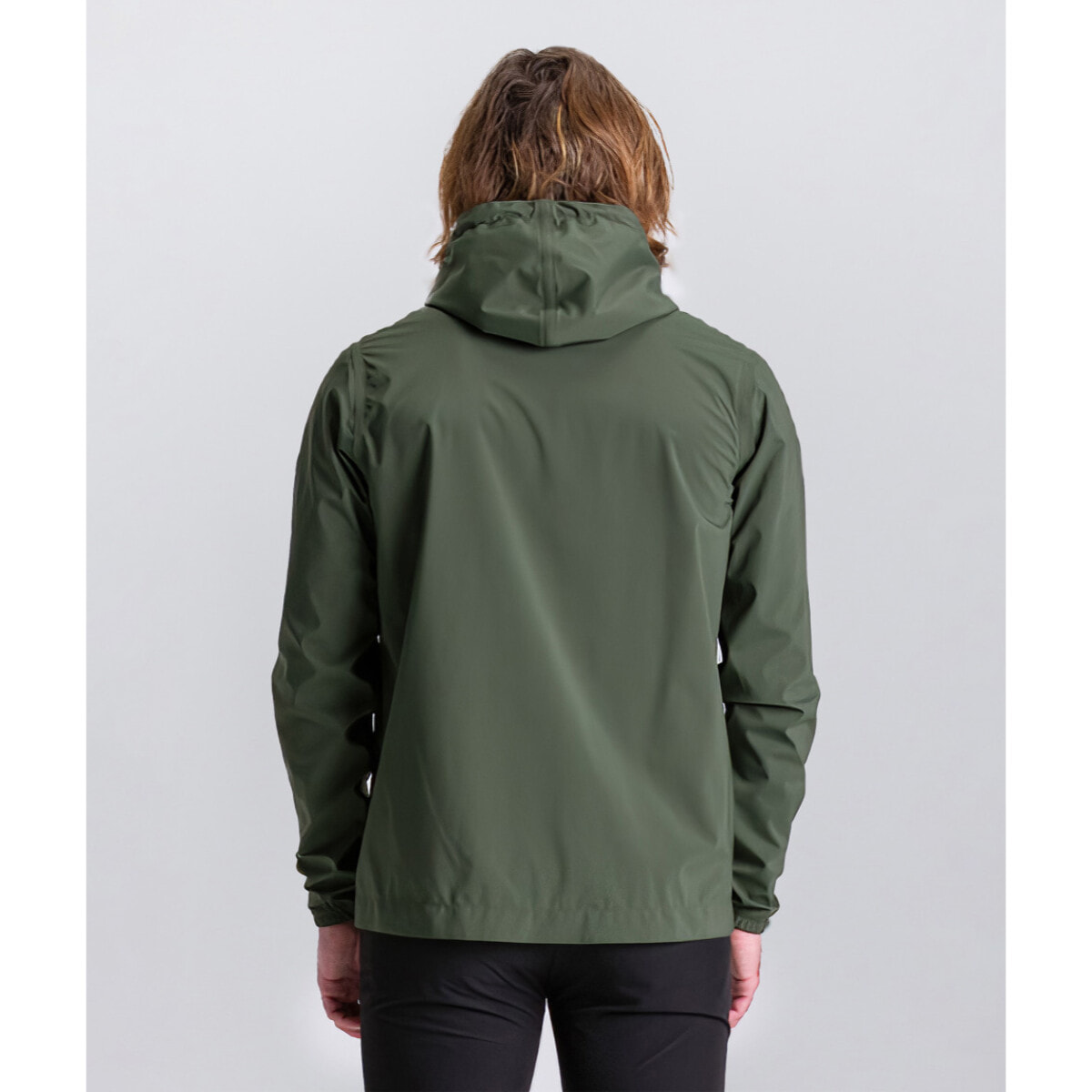 Pluvia - Chaqueta Impermeable Con Capucha - Verde Militar - Hombre