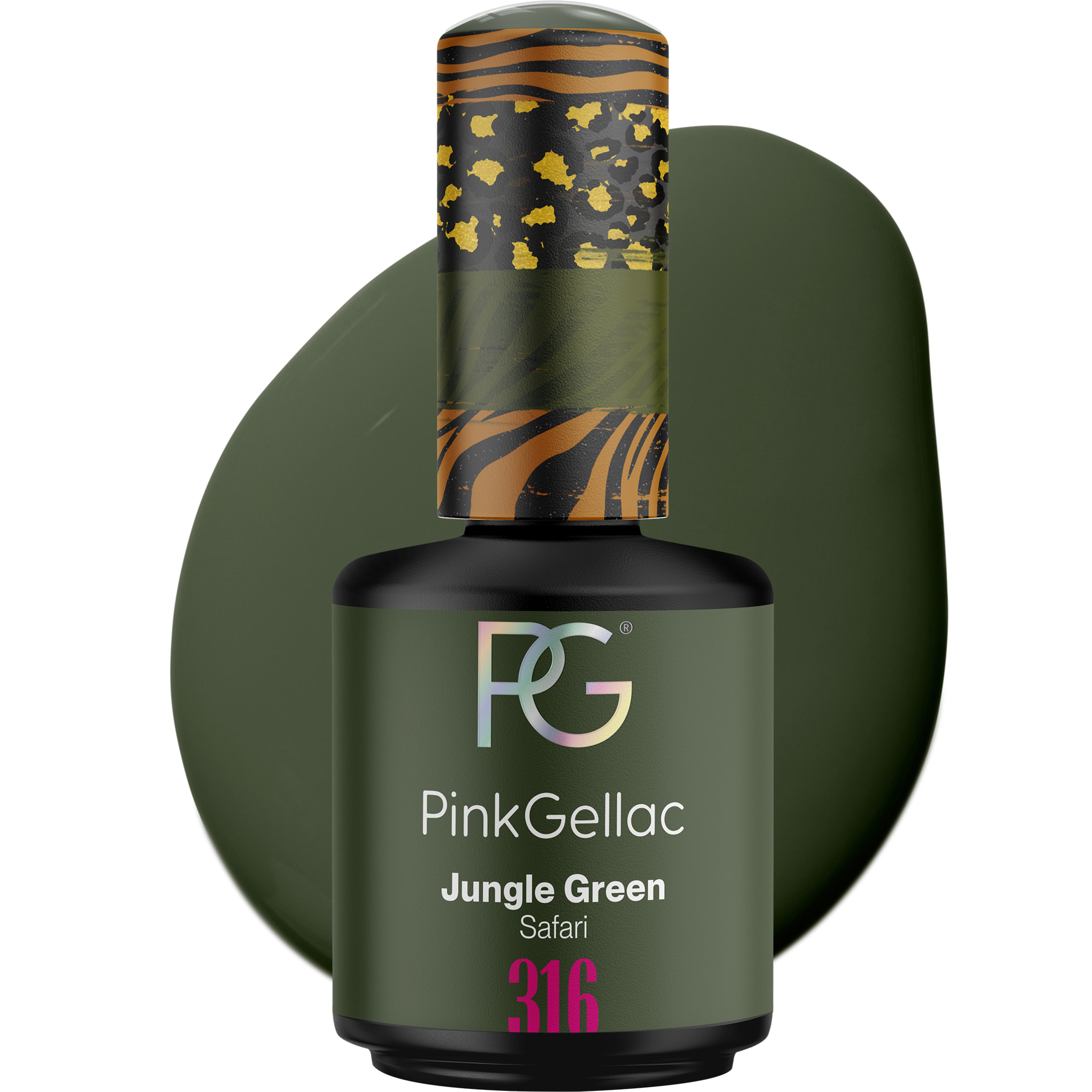 Vernis semi-permanent - 316 Jungle Green - 15 ml
