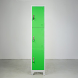 Armadietto in metallo 3 ante verde