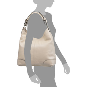 Ascoli bolso de hombro piel auténtica dollaro