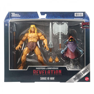 Masters Of The Universe: Revelation Masterverse Action Figures 2022 Deluxe Savage He-Man & Orko 18 Cm Mattel