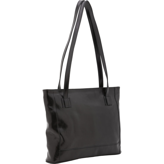Borsa a spalla  da donna In Vera pelle Made in Italy 30x37x8 cm