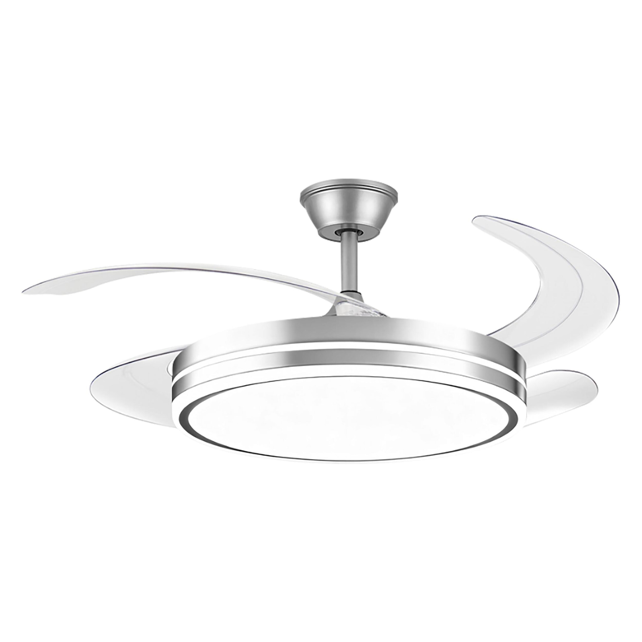 Ventilateur de plafond rétractable avec lumière LED et minuterie