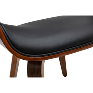 Chaises noires et bois foncé noyer (lot de 2) SEVAN
