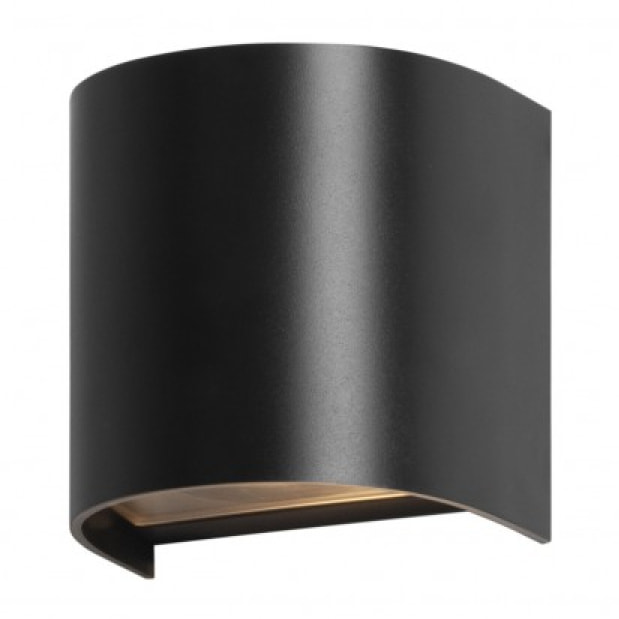 FORLIGHT Foix - Aplique de Pared Exterior GU10 para Jardín y Terraza IP65 de Color Negro 110x105