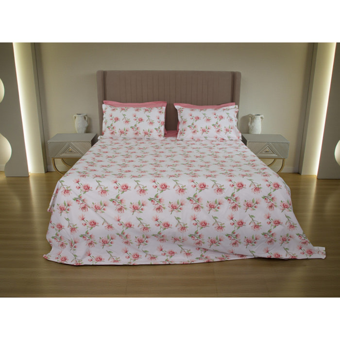 COTONE EGIZIANO Completo letto Magnolie Reverie in Percalle