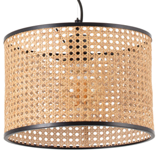 MAMBO 320 Lampe suspension noir/rotin