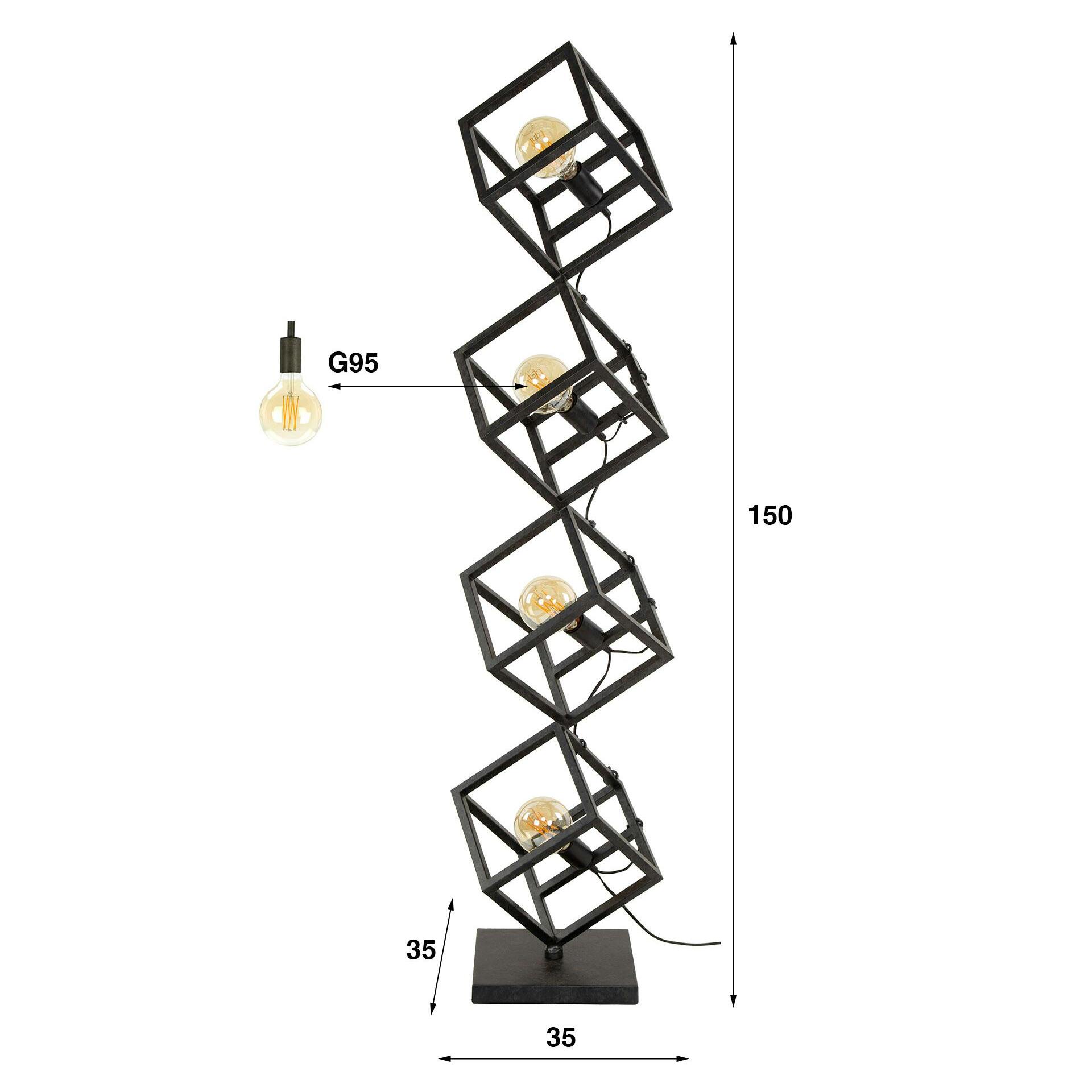 Lampadaire design avec cubes en métal RALF