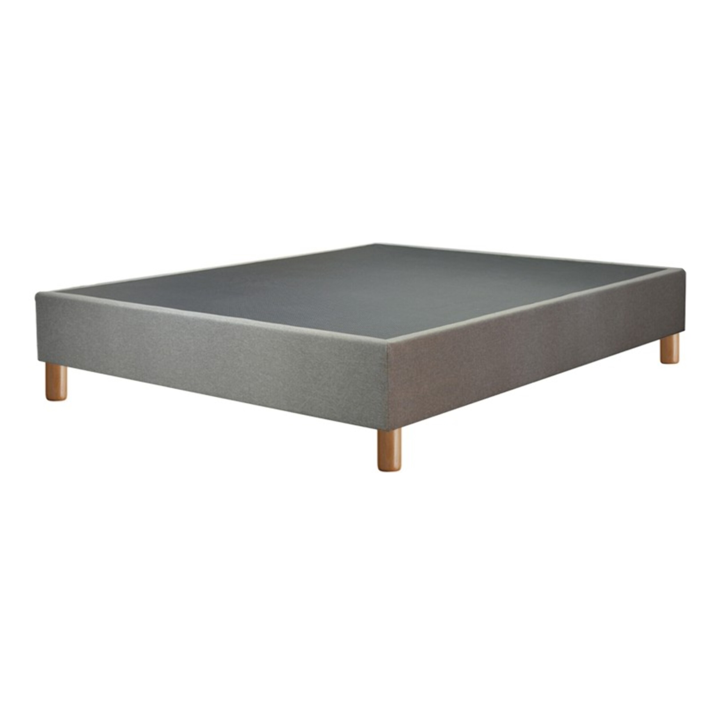 Ensemble Matelas Duoconfort - Gamme Luxe Hôtelière - avec son sommier Cancun en tissu gris clair