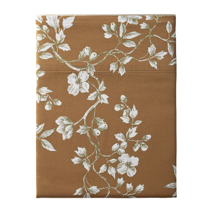 Drap plat imprimé en satin de coton bio, VIVIENNE