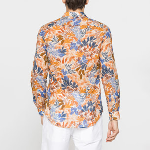 CAMICIA ESTIVA IN COTONE LEGGERO CON COLLO ITALIANO