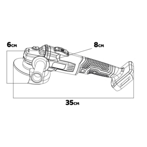 Odalin 20 - Smerigliatrice a batteria Alfa Line, per dischi 115mm, 2 batterie 4a + caricabatterie