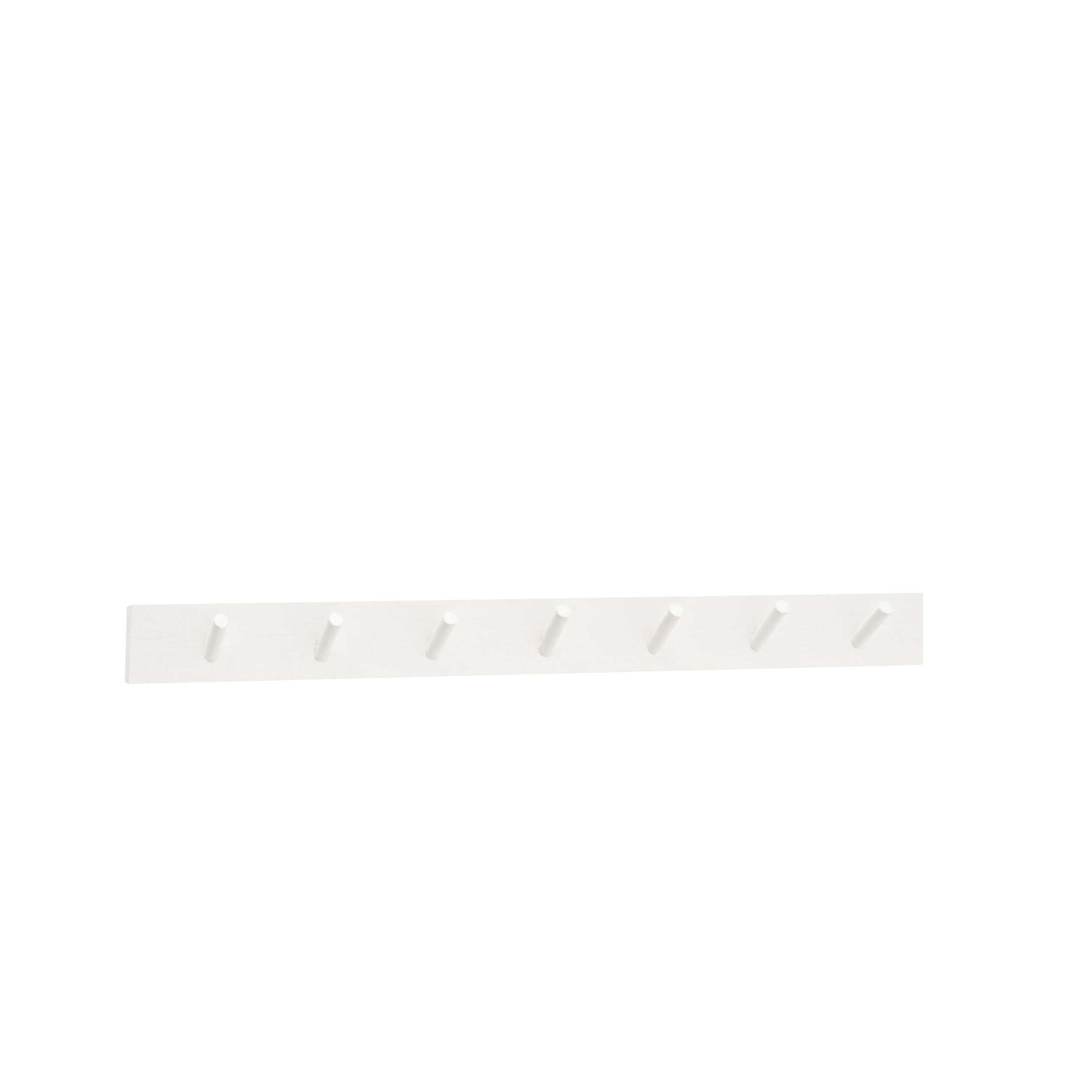 Colgador de pared de madera maciza en tono blanco de 61x5cm Alto: 5 Largo: 61 Ancho: 1.4