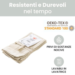 Intrecci – Set 6 tovaglioli in puro cotone 40x40 cm