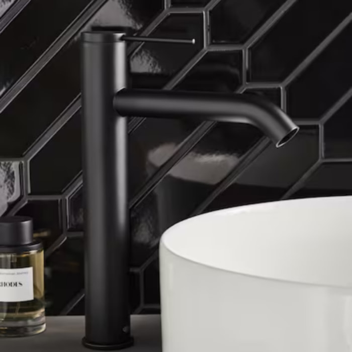 Mitigeur lavabo bec haut Grands Boulevards sans vidage Noir mat