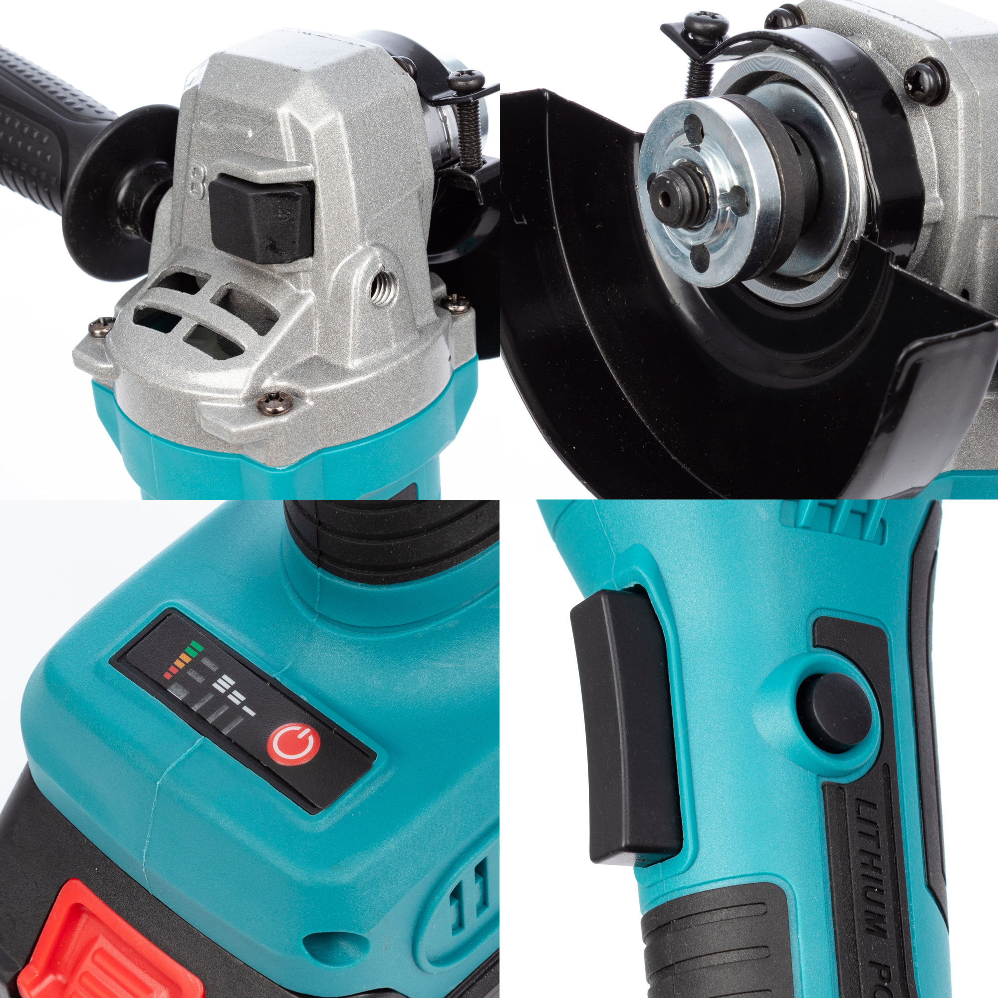 Set di 2 strumenti elettrici con trapano e smerigliatrice angolare.