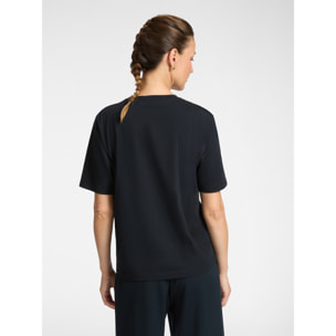 Elena Mirò - Camiseta de corte relajado con bordado de monograma - Azul