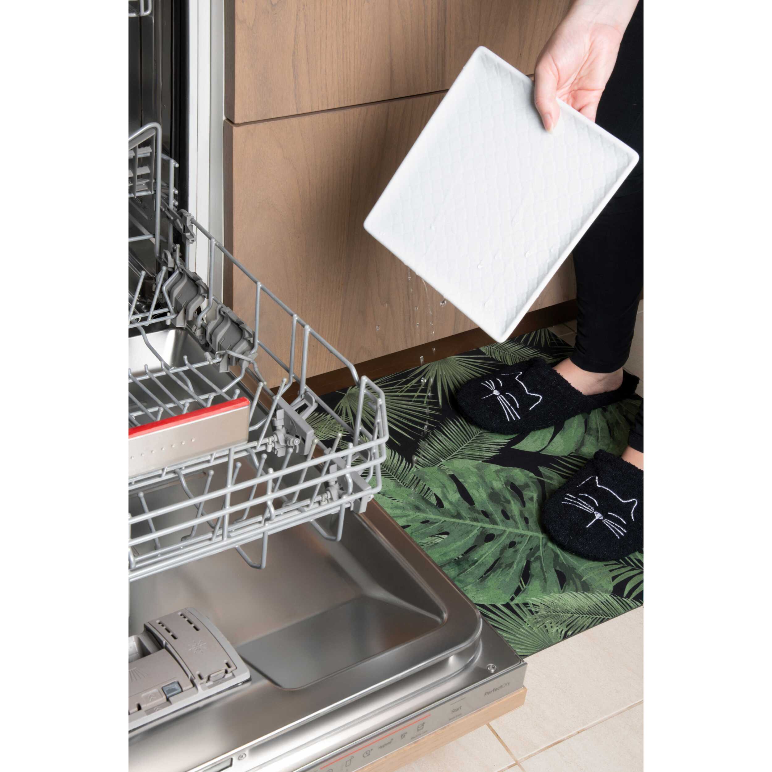 Tapis de bain Soft Excelsa- Foliage, Caoutchouc Vert