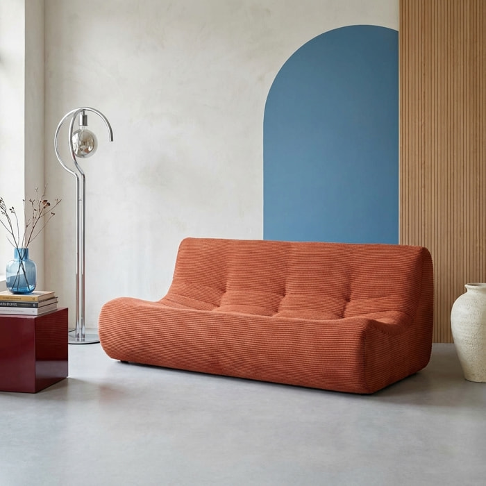 Chauffeuse velours côtelé 3 places SOKOL