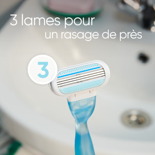 Rasoir Venus Smooth 3 Lames - 2 Recharges De Lames Incluses