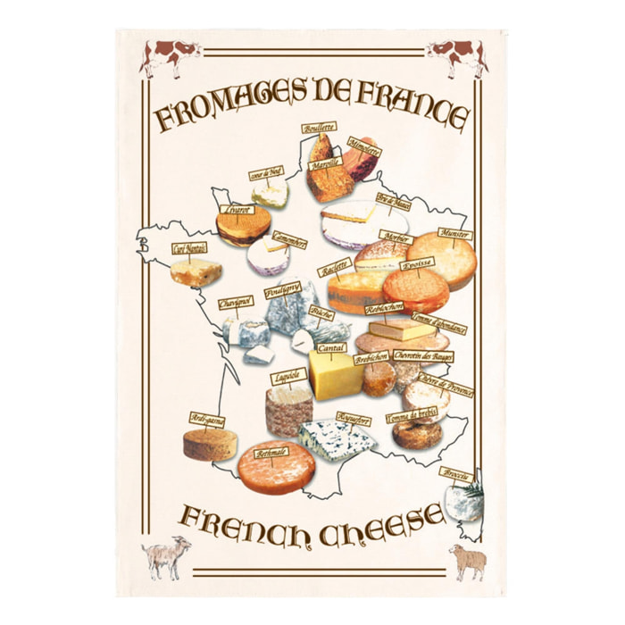 Torchon Carte Fromages