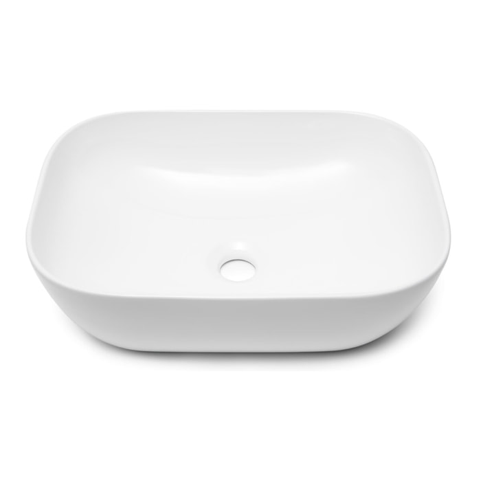 Vasque à poser 45,5 x 32,5 cm - blanc brillant - sans trop-plein - Infinitio SAT