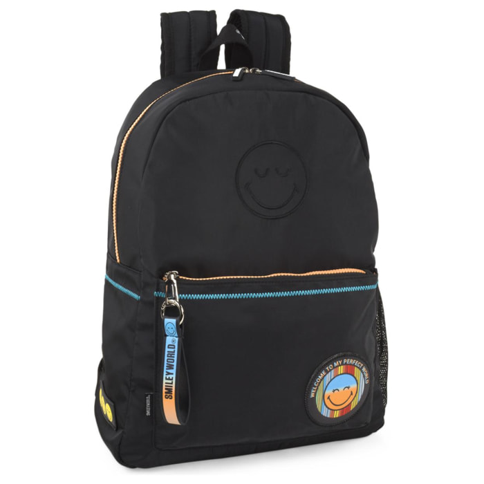 Bolso Mochila Mujer Smiley World Smiley Negro