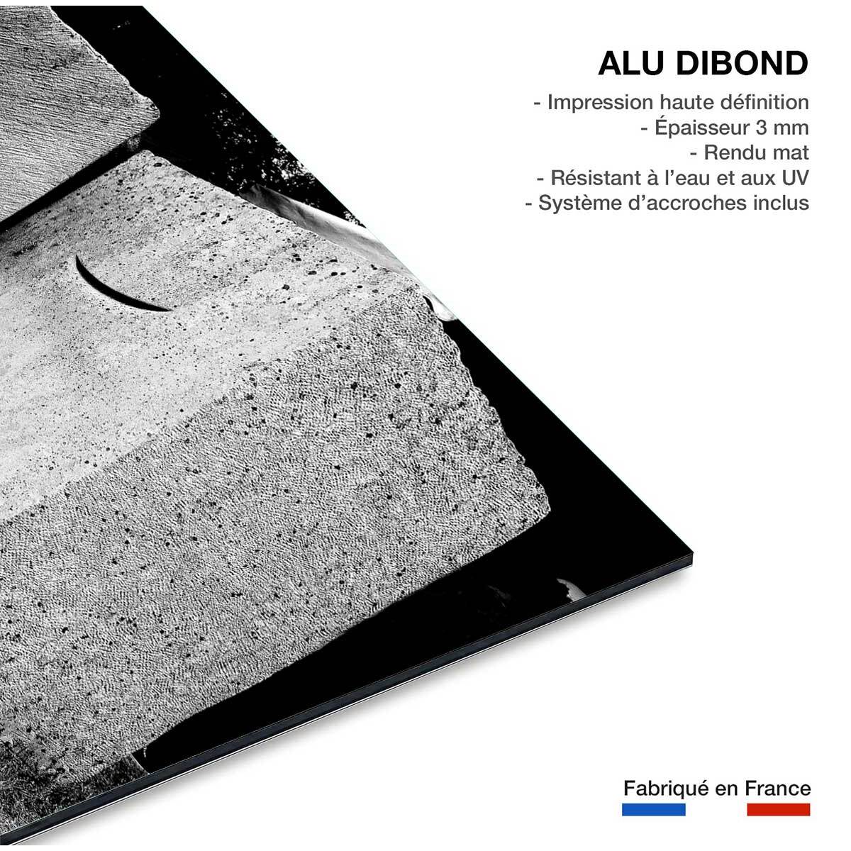 Tableau noir et blanc embrassez-vous Tableau alu Dibond