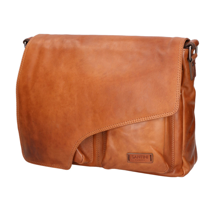 Borsa a mano unisex In Vera pelle Made in Italy 37x27x12 cm