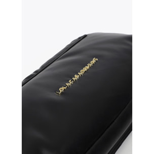 Tracolla imbottita effetto pelle con borchie