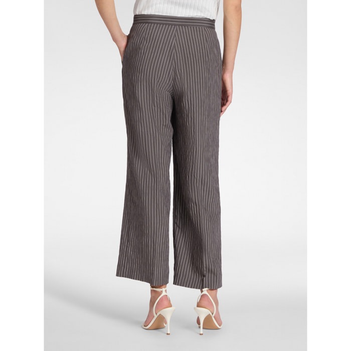 Elena Mirò - Pantalones chinos de rayas diplomáticas - Gris