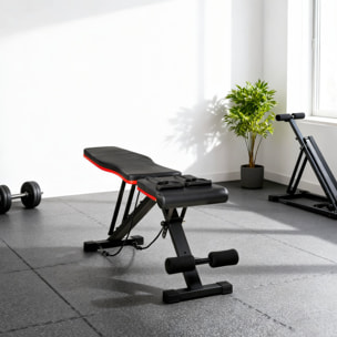 Banc de musculation pliable réglable 2 bandes de résistance incluses max. 120Kg