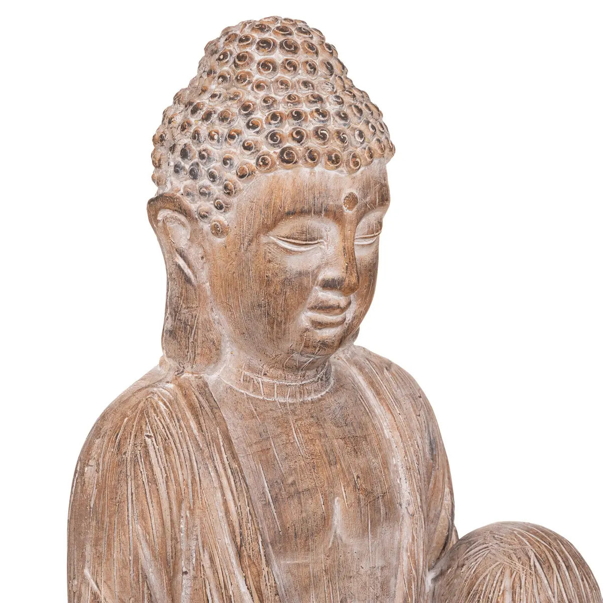 Statuette "Bouddha" - effet bois H67 cm