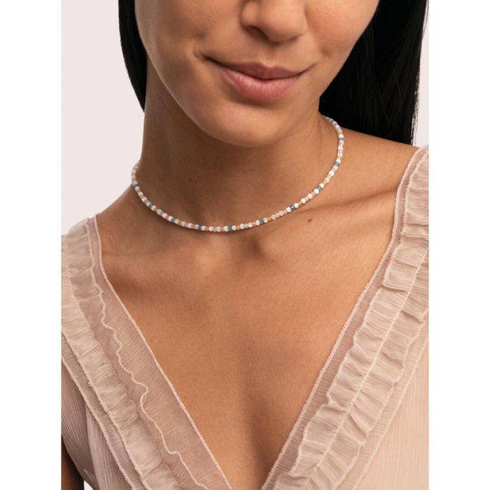 Collar Nacary Acero Baño Oro