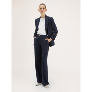 Motivi - Blazer vaporoso con abotonadura simple - Azul