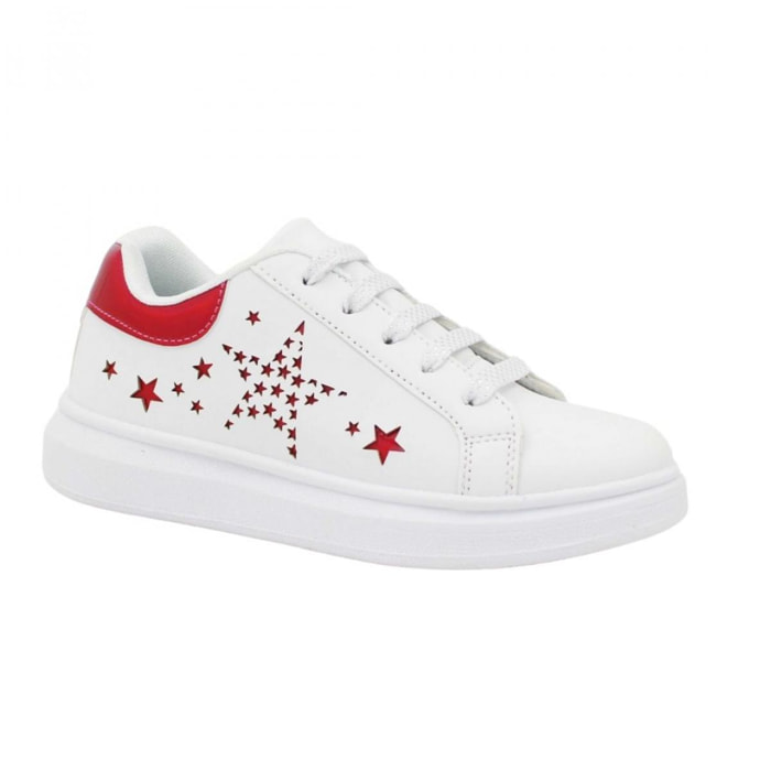 Scarpe Sneakers Bambina Stelle Love Details Fuxia Lei Love Details Bianco