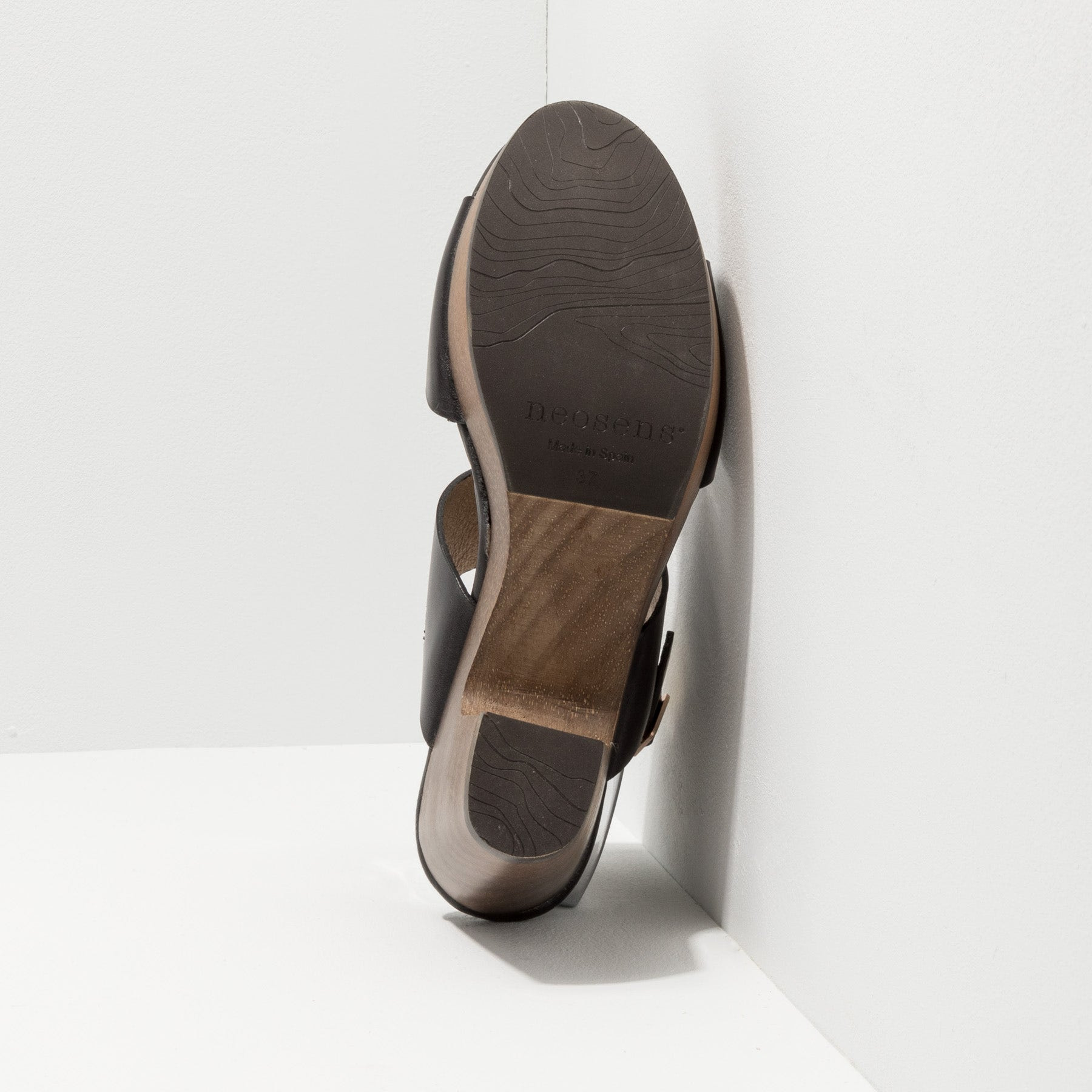 Sandalias con tacón S3270A RESTORED SKIN EBONY/ ST.LAURENT SANDAL color Ebony