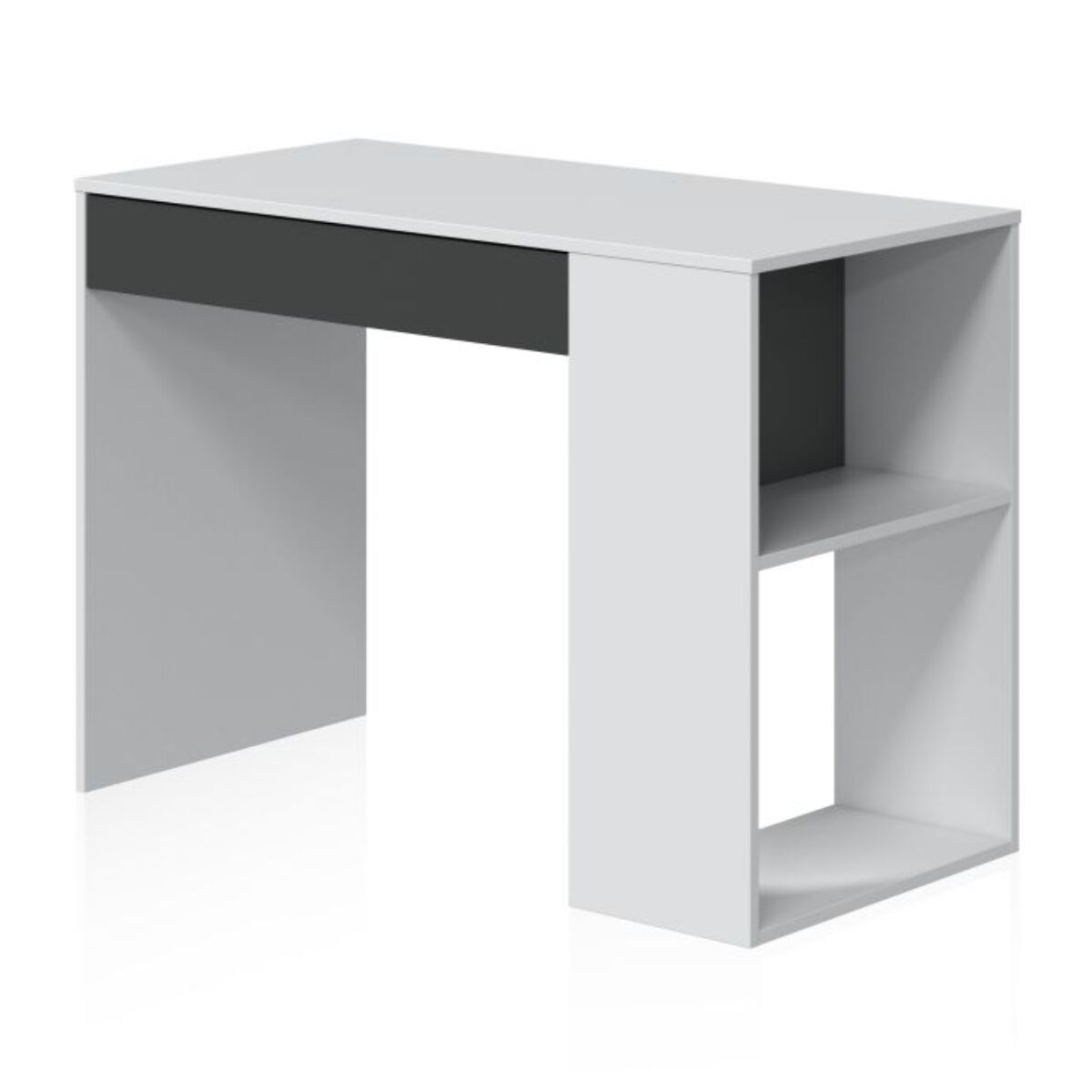 Mesa de escritorio Adam Blanco Artik (Blanco Mate) - Gris Antracita