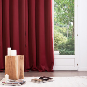 Lot de 2 rideaux occultants rouge 135x240cm