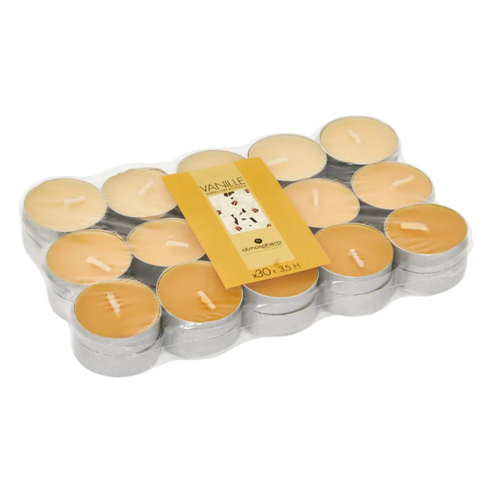 Lot de 30 bougies parfumées vanille 350g