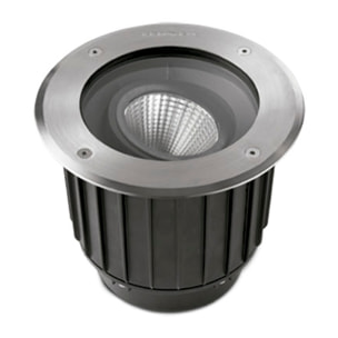 Ledsc4 - Empotrable de suelo Gea Cob LED Aluminium ø125mm Acero inoxidable AISI 316, Aluminio, Cristal Acero inoxidable AISI 316, Transparente