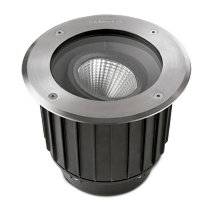 Ledsc4 - Empotrable de suelo Gea Cob LED Aluminium ø125mm Acero inoxidable AISI 316, Aluminio, Cristal Acero inoxidable AISI 316, Transparente