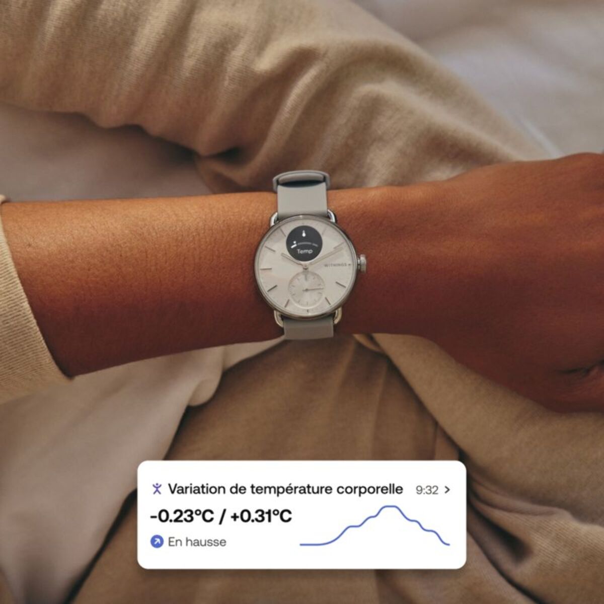 Montre santé WITHINGS Scanwatch 2 38mm Rose Gold Bleue