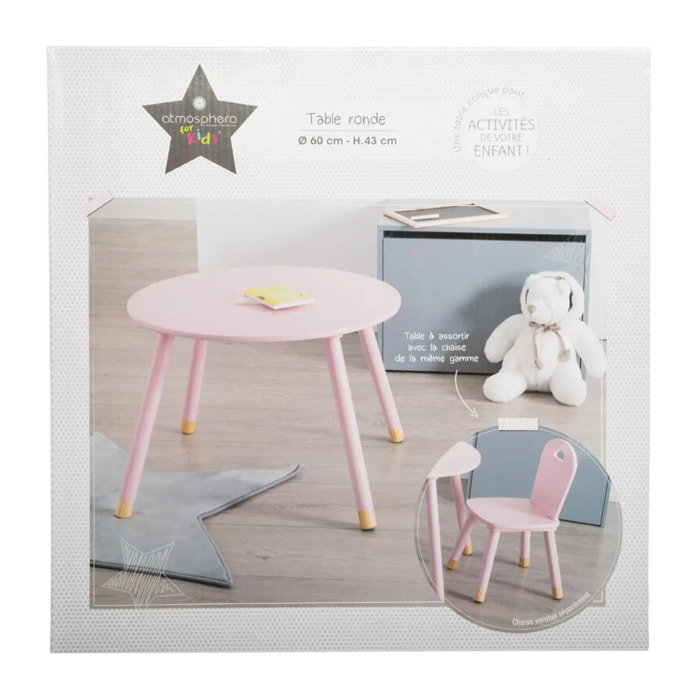 Table enfant "Douceur" rose